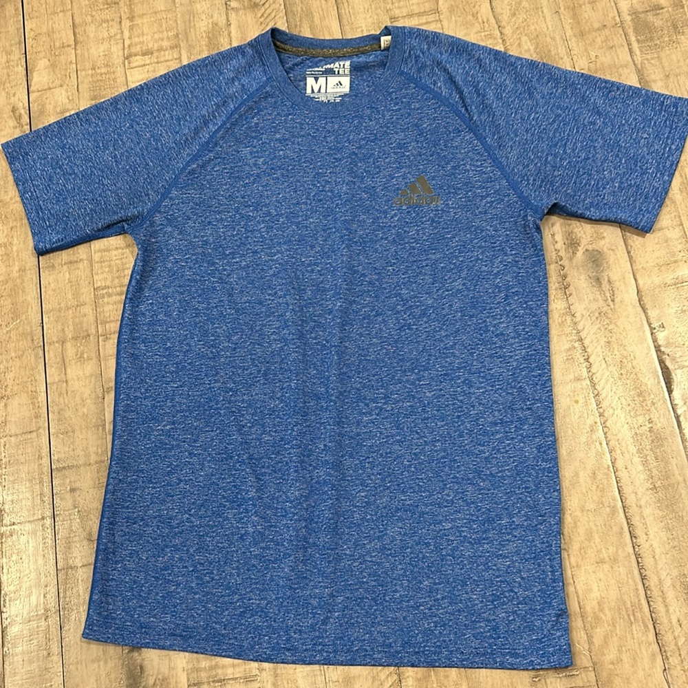 Adidas  T-Shirt Ultimate Tee Short Sleeve Blue Climalite Size Medium EUC
